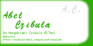 abel czibula business card